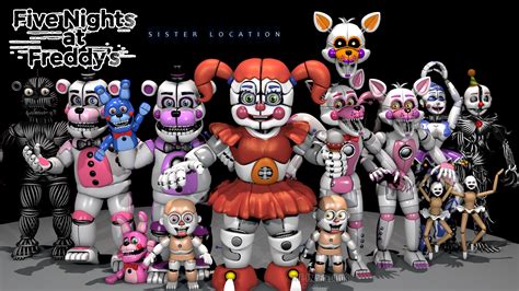 fnaf sister location characters|pictures of sister location characters.